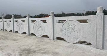 佳木斯芝麻白河道栏杆 石材栏杆