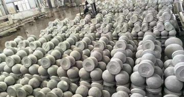 佳木斯芝麻白圆球 石球 挡车球