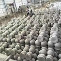 佳木斯芝麻白圆球 石球 挡车球