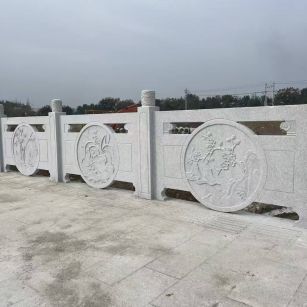 佳木斯芝麻白河道栏杆 石材栏杆