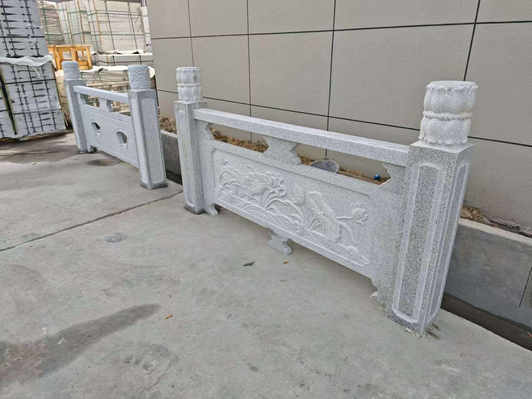 佳木斯芝麻白河道栏杆 石材栏杆